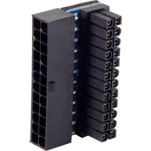 BAAQII Female ATX 24Pin to 24pin Male 90 Degree Power Adapter Mainboard Motherboard Easy To Use SKU: CE1085