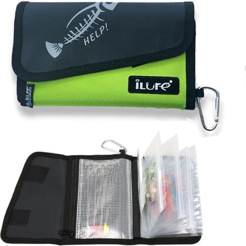 Fishing soft bait bag tool storage bag waterproof canvas sequined jig bag fishing tackle bag