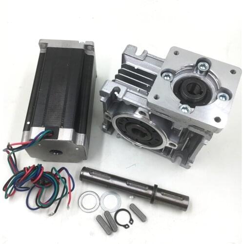 Nema23 Worm Geared 30:1 Stepper Motor 2ph L112mm 4.2A 4 Leads Gearbox Speed Reducer for CNC Router