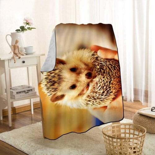 New Arrival Hedgehog Blankets Printing Soft Blanket Throw On Home/Sofa/Bedding Portable Adult Travel Cover Blanket