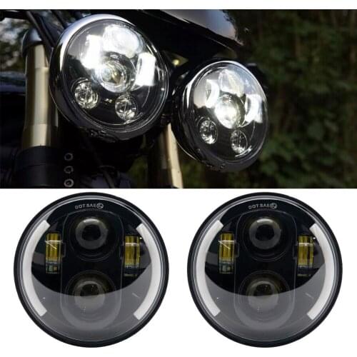 New Motos Accessories 5.75" headlight motorcycle 5 3/4" led headlight for motorcycles 5-3/4" Motorcycle Black Projector