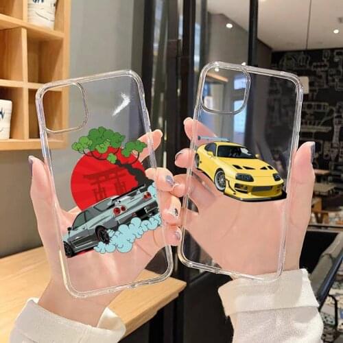 Old school Sports Cars Male Men art Phone Cases Transparent for iPhone 6 7 8 11 12 s mini pro X XS XR MAX Plus SE cover funda