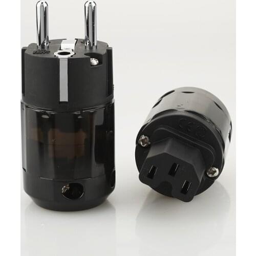 Pair P-004E EUR AC Power plug Schuko plug C-004 IEC Connector HIFI Mains Power Plug
