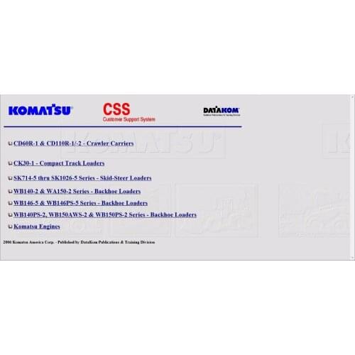KOMATSU CSS Repair 2008 FULL SET