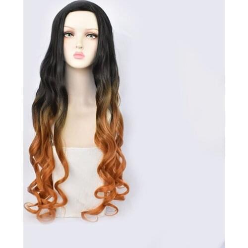 Ghost Out Of Oven Door Your Beans Cosplay Wig Delicate Gradient Ccurly Hair Dyeing Cosplay Anime Wig