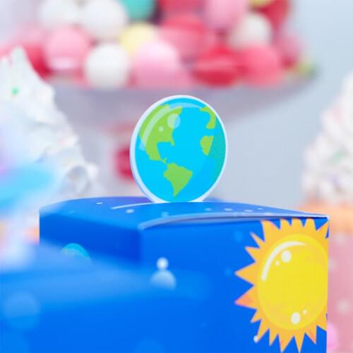 Rocket Favor Boxes Space Birthday Party Decoration for Kids Astronaut Baby Shower Candy Bags Wrapping Personalized Decor 5 Pcs