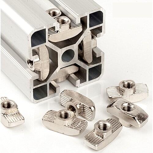 100pcs M3/M4/M5/M6/M8 For 20/25/30/40/45 Series Slot T-nut Sliding T Hammer Drop In Nut