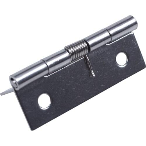 Silver Tone Metal 50×36×2mm Spring Loaded Self Opening Hinges