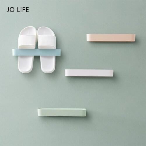 JO LIFE Slippers & Towel Folding Rack Multi-functional Unique Shoes Hanger Punch-free Wall Mounted Storage Rack