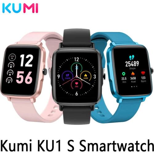 KUMI KU1 S SmartWatch IP68 Waterproof Smart Bracelet with Bluetooth 5.0 Sleep Monitor 11 Sport Mode iOS Android Global Version