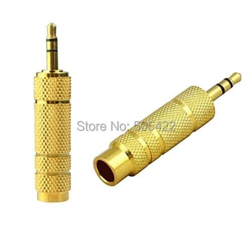 2000pcs/lot High Quality 3.5mm 1/8" to 6.5mm 1/4" Male to Female Audio Stereo jack Adapter Headphone Converter Socket connector