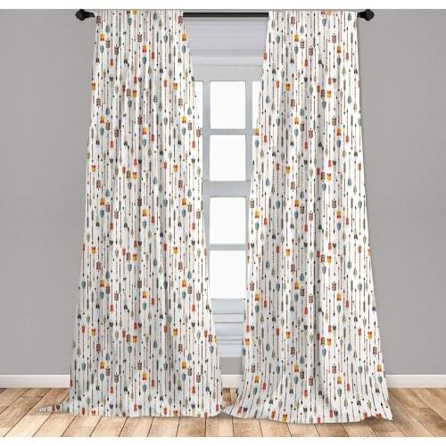 Arrows Curtains Colorful Tribal Arrows Style Graphic Artwork for Hunters Window Treatments for Living Room Bedroom