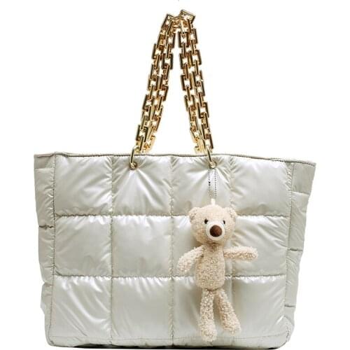 Women Bag Brand Thick Chain Tote Bags For Women 2020 Leather Big Shoulder Bag Ladies Large Capacity Shopper Purse Luxury Handbag