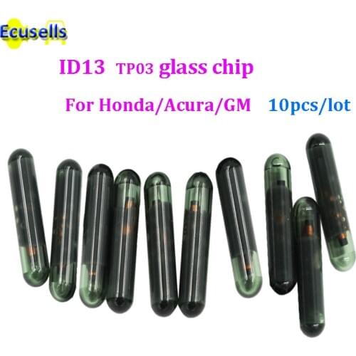 10pcs/lot High quality Car Key Chip Blank ID13 chip glass Auto Transponder chip ID 13 chip for Acura for Buick for Honda