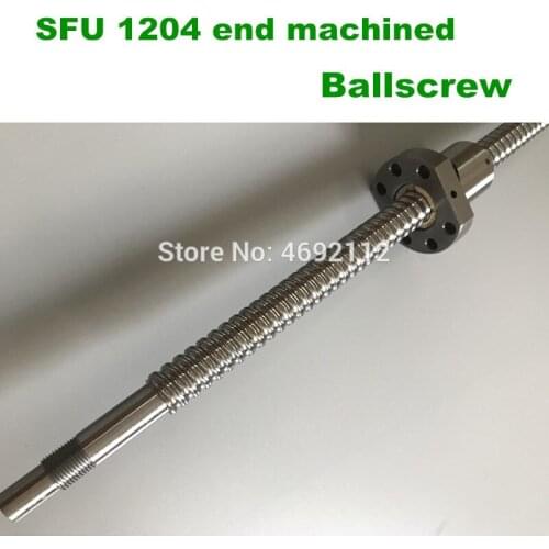 1204 Ball Screw Rolled C7 ballscrew SFU1204 650 700 750 800 850 900 950 1000 mm with one flange single ball nut for CNC parts