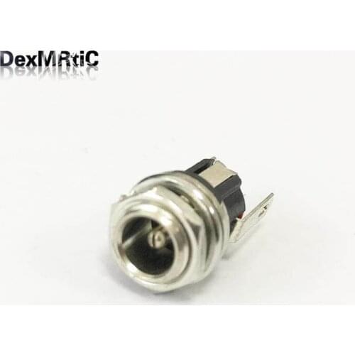 5pcs DC5.5 female socket 5.5x2.1mm DC power supply seat screw mounting copper NEW