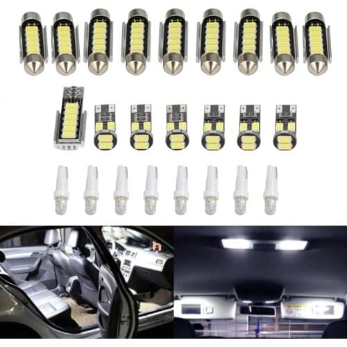 7/25/32pcs Perfect White Canbus LED Interior Lamp Indoor Map Dome Light Bulb Kit for VW T4 T5 T6 car light assembly