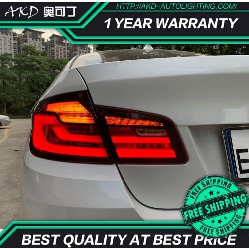 AKD For Car BMW F10 F18 taillights 2011-2017 DRL Day Running Light LED Bi Xenon Bulb Fog Lights Car Accessory F10 F18 tail Lamp