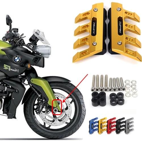 With Logo For BMW K1200R K 1200R Motorcycle CNC Accessories Mudguard Side Protection Block Front Fender Anti-Fall Slider