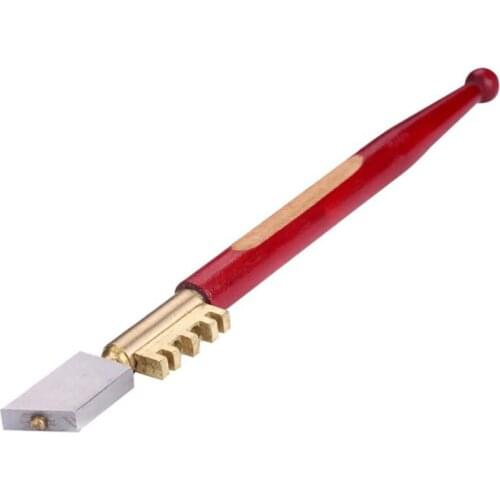 Diamond Tipped Wooden Handle Glass Cutter Tool with Range 10mm Professional Cutter for Glass Mosaic and Tiles Pencil Shape