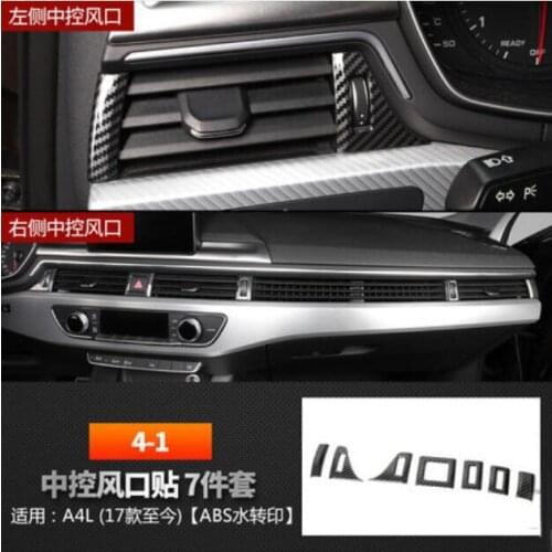 Auto Accessories For Audi A4L 2017-2021 Console Air Outlet Side Decoration Cover Trim