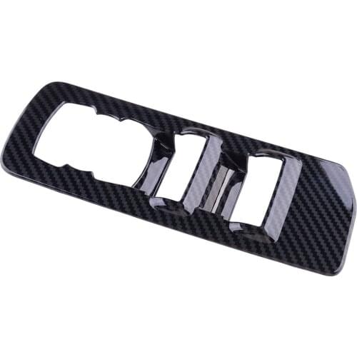 Car Grain Door Armrest Window Lift Adjust Panel Switch Trim Carbon Fiber Style Fit For Ford F150 2015 2016 2017 2018 2019 LHD