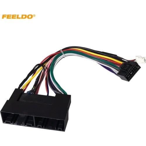 FEELDO Car Radio Audio 16PIN Wiring Harness Adaptor For KIA Carens IX35 K2/K3/K4/K5 Power Calbe Wire Plug Harness #HQ2170