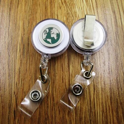 Earth ID Badge Reel for Docter Nurse Teacher Student retractable recoil id badge holder work fun