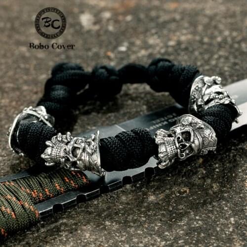 Punk Viking Pirates Captain Bracelets Men’s Women Braided Survival Lanyard Rope Bangles Norse Vikings Pirates Jewelry homme Gift