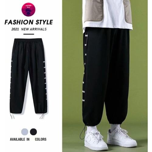 New Mens Pants Korean Fashion Harajuku Streetwear Jogger Pants Men Casual Men Clothing Elastic Waist Cargo Pants Men Trousers