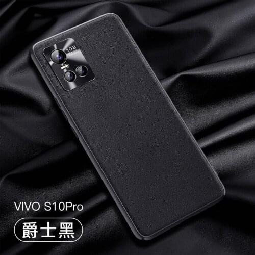 Phone Case for vivo s10 pro Case Vegan Leather Soft Silicone Frame Lens Protection Cover for vivo s 10 pro cases