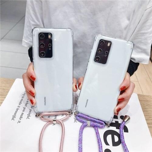Transparent Lanyard Case For Xiaomi mi 10t Pro Case Carry Necklace Lanyard Clear Shockproof Cover For Xiaomi mi 10t Lite Fundas