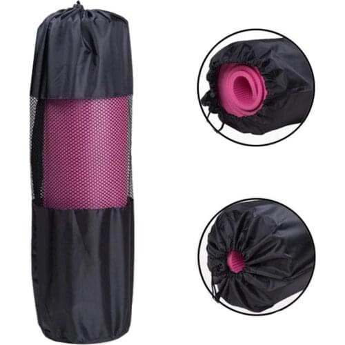 Black Yoga Backpack Yoga Mat Bag Waterproof Backpack Nylon Pilates Carrier Mesh Adjustable Belt YS-BUY