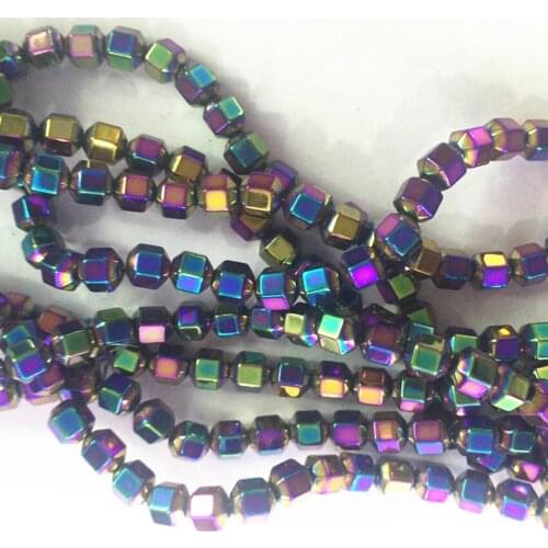 Diy jewelry making findings natural stone hematite 3 colors hexagonal shape loose spacers beads accessories 15inch B3254