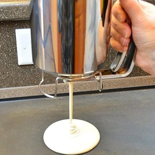 Batter Dispenser Handheld Batter Separator Stainless Steel Pancake Flour Paste Dispenser Pastry Flour Paste Funnel Kitchen Tools