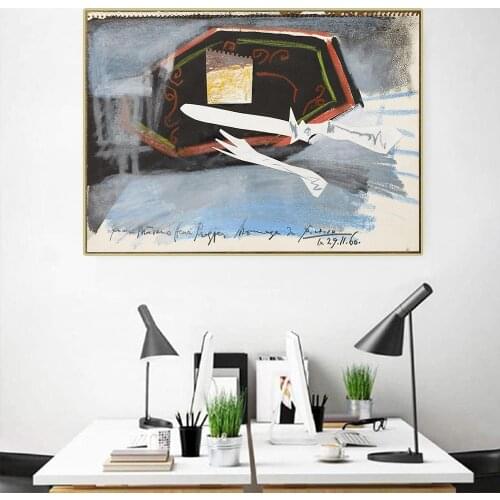 Citon Pablo Picasso《Sword and hand》Canvas Oil Painting Artwork Poster Picture Modern Wall Decor Home Decoration For Living room