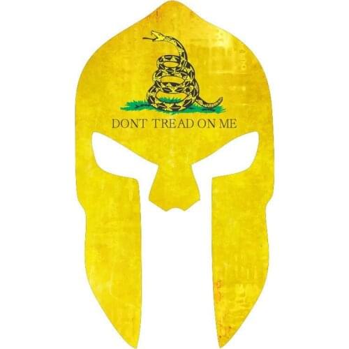 Creative Spartan Yellow Snake Helmet Auto Sticker PVC Personalized Sunscreen Waterproof Car Decal Accessories, 15cm*8cm