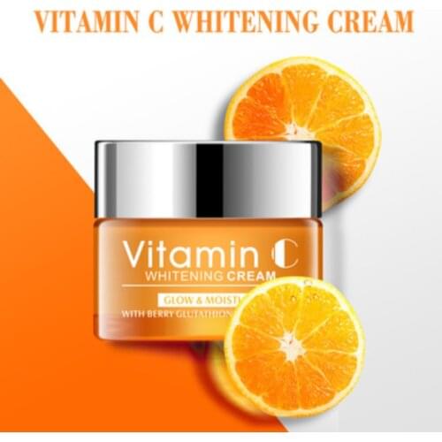 Face Cream Vitamin C Anti-Aging Fades Fine Lines Brighten Moisturizing Hydration Shrinks Pores Sodium Hyaluronate Skin Care 50ml