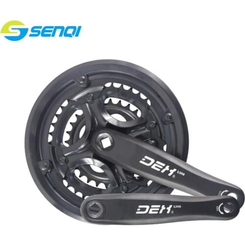 28T-38T-48T *170mm Mountain Bikes Crank & Chainwheel 7/8/9 Speed Aluminum Alloy Matte Black Crank Suit CZY020