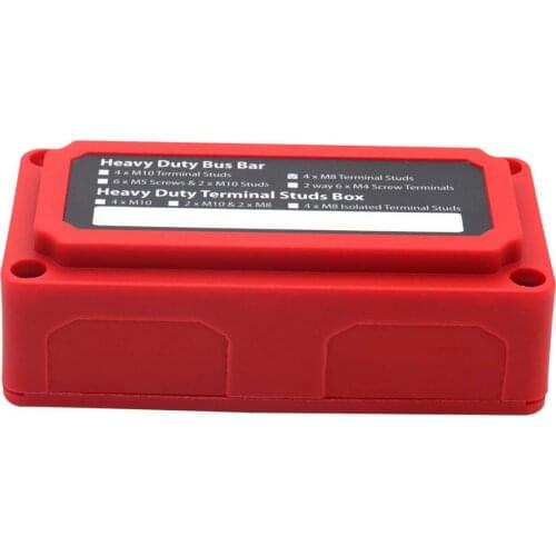 Multifunctional Bus Bar Box 300A High Current Red Shell Busbar Case New Style Red Shell Busbar Box M8 48V Busbar BUS BAR