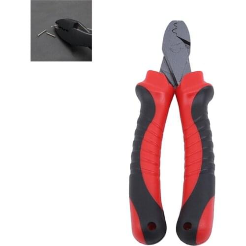 Multi-functional Metal Fishing Crimping Pliers Fishing Pliers Tools Comfortable Rubber Handle Tackle Accessory