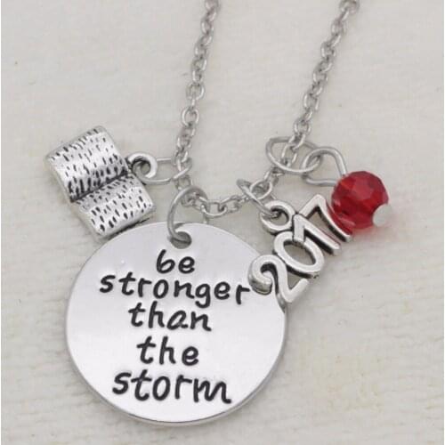 Fashion Necklace 2017/2018 Book wisdom Be stronger than the storm crystal Gifts Alloy Necklace Chains Jewerly For Women N2012