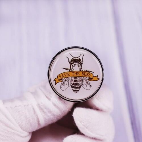 Save The Bees Pin Button Badge Backpack Jacket Fashion Jewelry Accessor