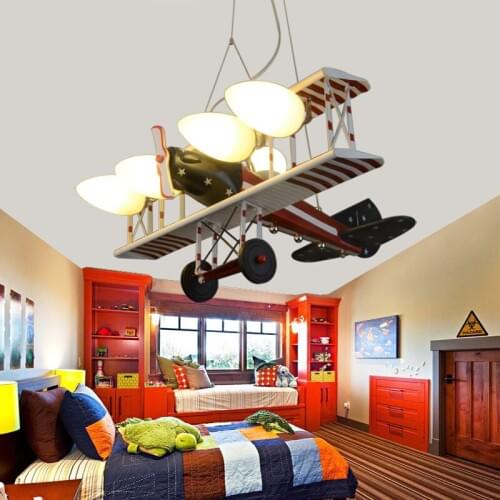 New childrens bedroom ceiling lights airplane ceiling lamp creative baby Cartoon led ceiling light kindergarten lamp LU8111518