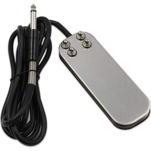 Top Grade Tattoo Foot Pedal Switch Stainless Steel Tattoo Foot Pedal with Wire for Tattoo Power Supply Tattoo Accessories