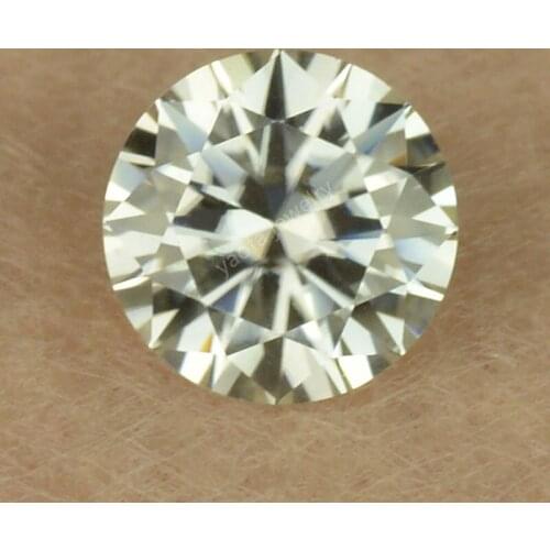 Wholesale 0.1~6CT GH Light Yellow Light Blue Round Shape Moissanite Stone Gems For Free Certificate MEMO DIY Jewelry