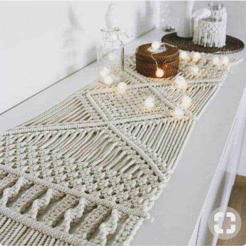 Macrame Woven table runner hand-woven table blanket placemat wedding banquet decoration tablecloth bohemian decor