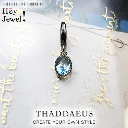 Blue Eye Simplicity Pendant Charm For Women 925 Sterling Silver 2019 Brand New Nautical Gift Fit Bracelet Necklaces Classic Gift