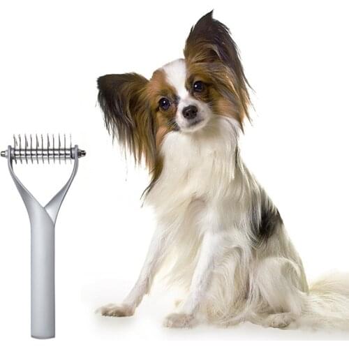 S/L Pet Fur Knot Cutter Dog Grooming Shedding Tools Pet Cat Hair Removal Comb Brush Double sided Pet Grooming Tool