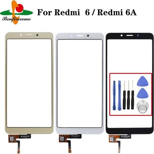 5.45" For Xiaomi Redmi 6 Redmi6 Redmi 6A Touch Screen Panel Sensor LCD Display Glass Lens Panel Touchscreen Digitizer